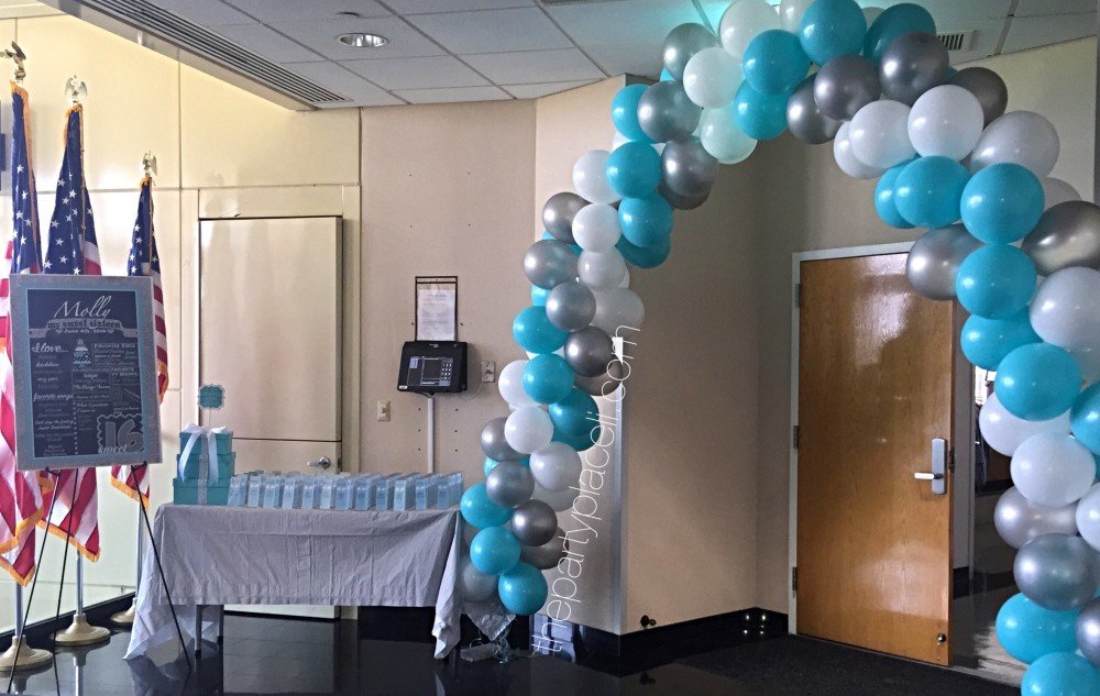 Tiffany themed Entrance sweet 16