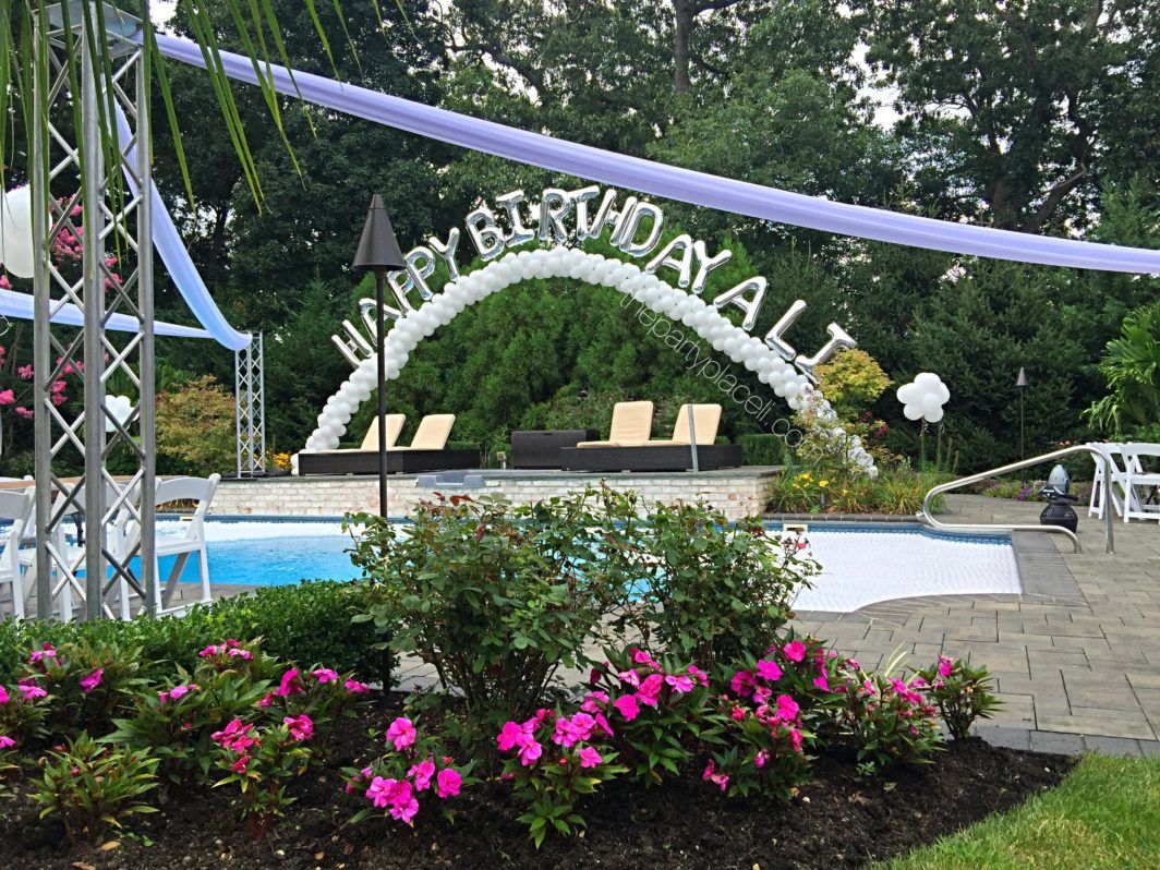 Pool arch with name