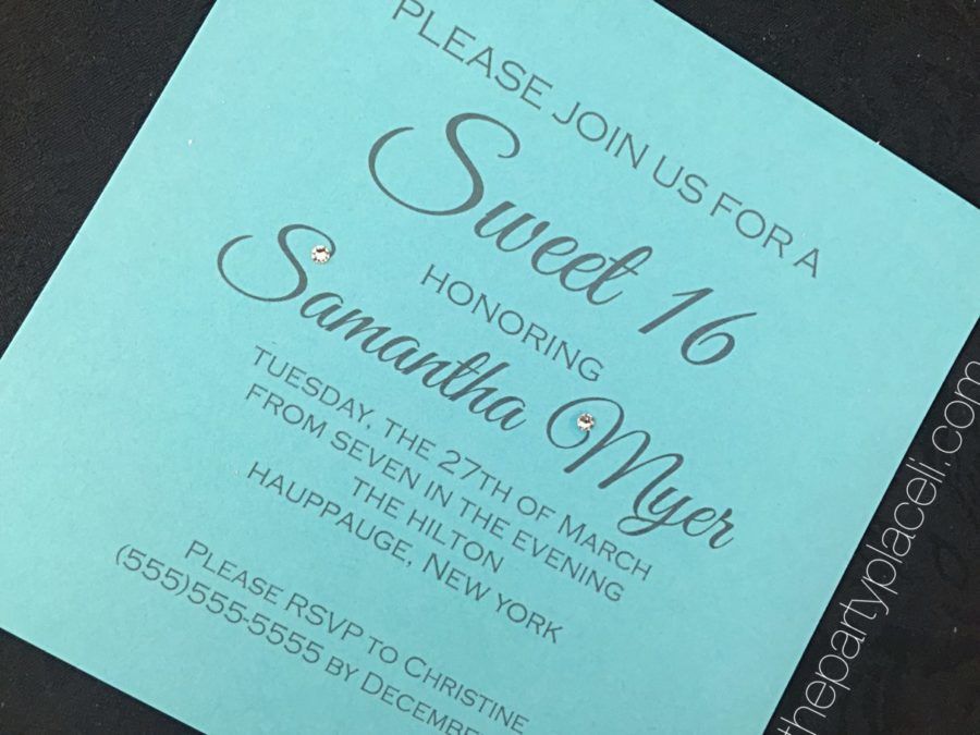 tiffany blue sweet 16 invitations