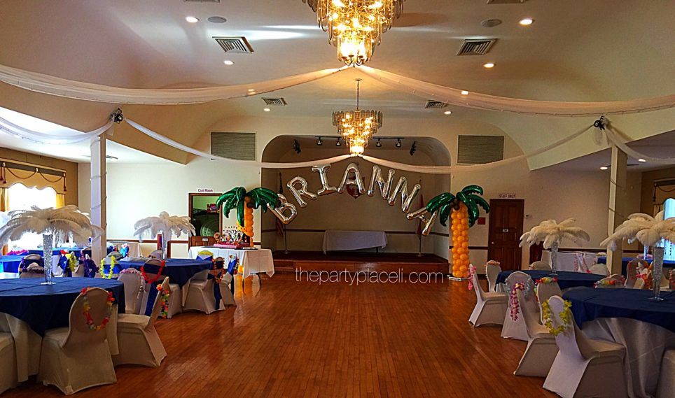 Luau themed sweet 16